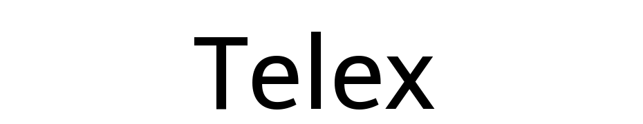 Telex Regular Yazı tipi ücretsiz indir